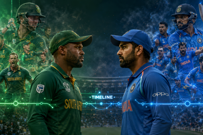 South Africa National Cricket Team Vs India National Cricket Team Timeline