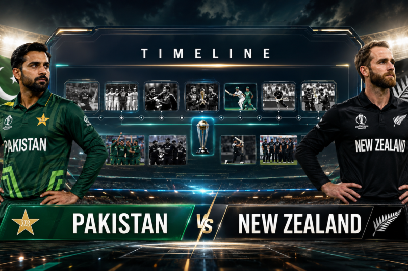 Pakistan National Cricket Team Vs New Zealand National Cricket Team Timeline