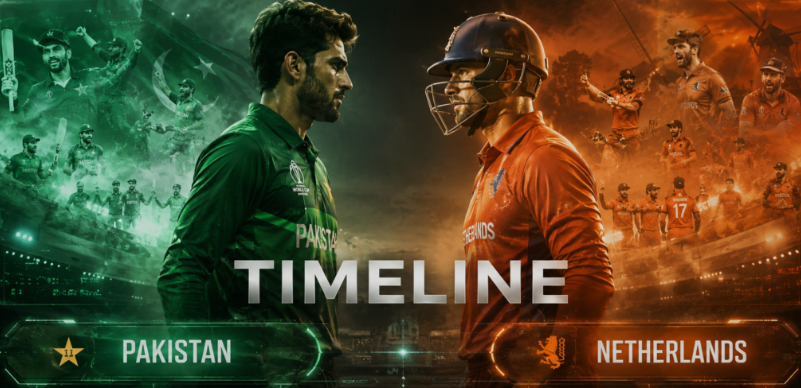 Pakistan National Cricket Team Vs Netherlands National Cricket Team Timeline