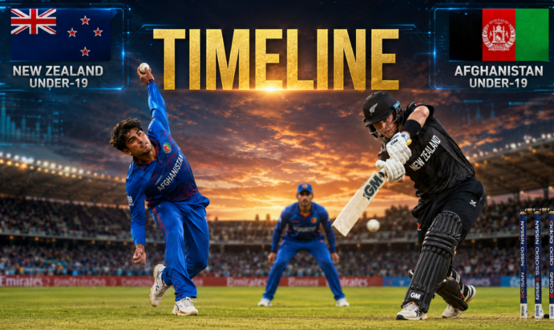 New Zealand National Under-19 Cricket Team Vs Afghanistan National Under-19 Cricket Team Timeline