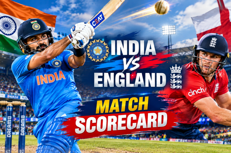 India National Cricket Team Vs England Cricket Team Match Scorecard